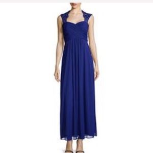 Scarlet night blue dress , with open lace back